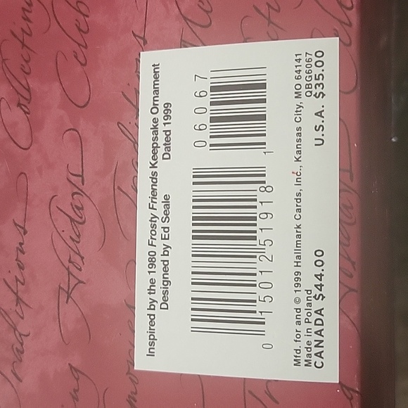 Hallmark vintage Keepsake Ornament Frosty Friends 1999 - Picture 12 of 12